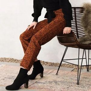 NWT Levi’s Wedgie Fit High Rise Corduroy Straight Leg Pants In Leopard